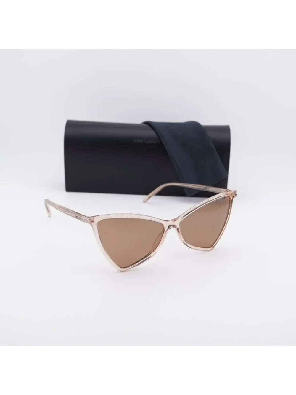 Saint Laurent SL475JERRY 005 Geometric Sunglasses - Nude / Brown